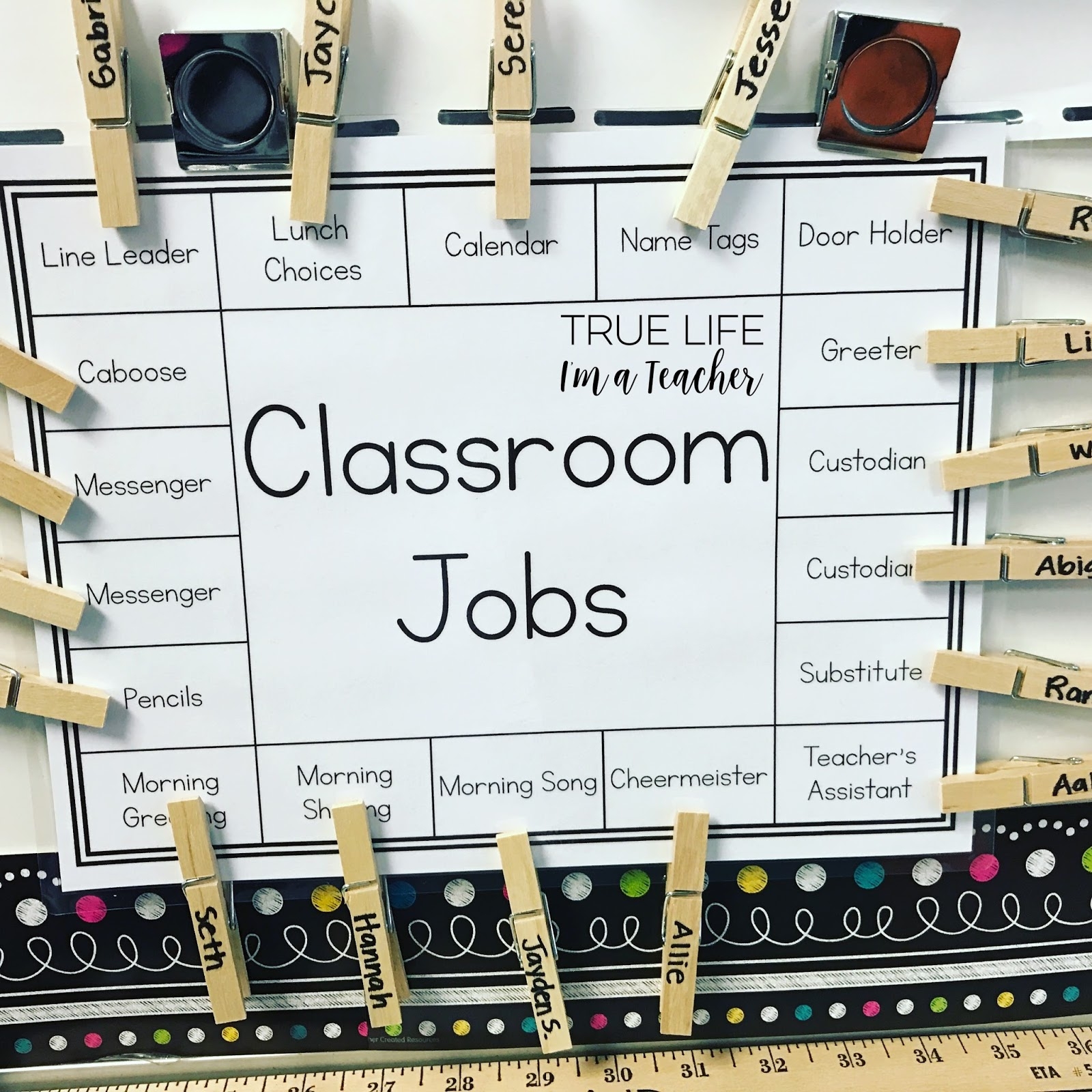 Free Printable Preschool Helper Chart