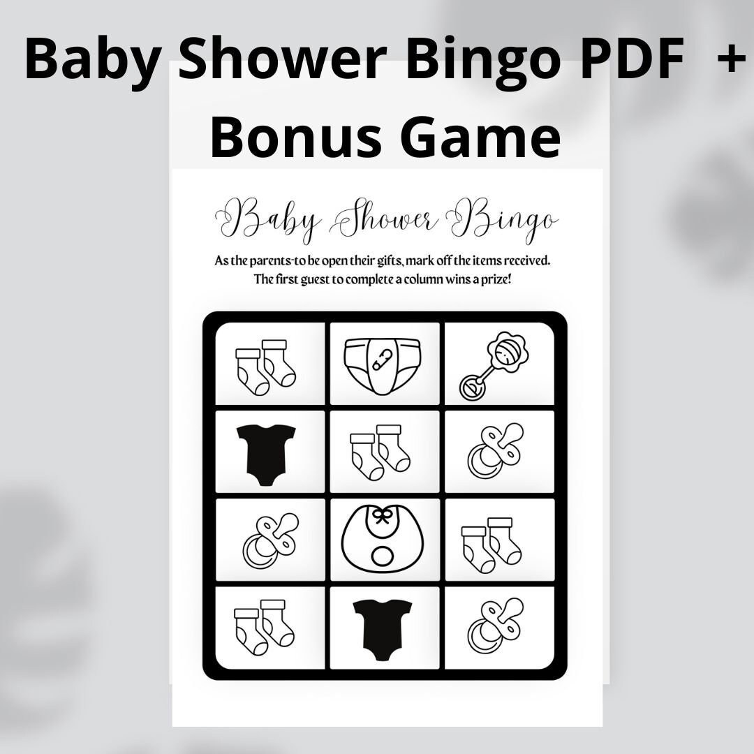 Free Baby Shower Bingo Printable