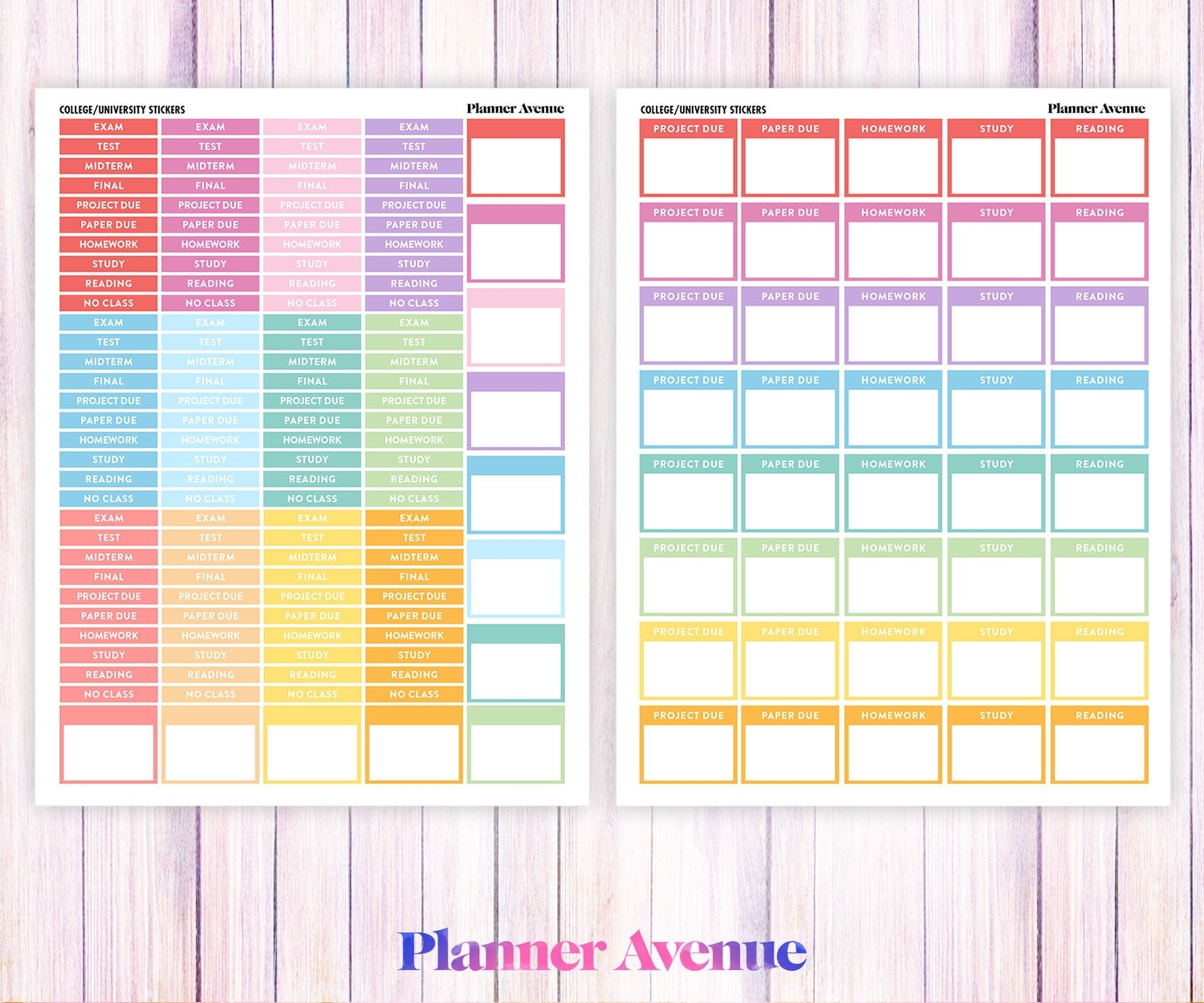 Free Printable Student Planner Stickers
