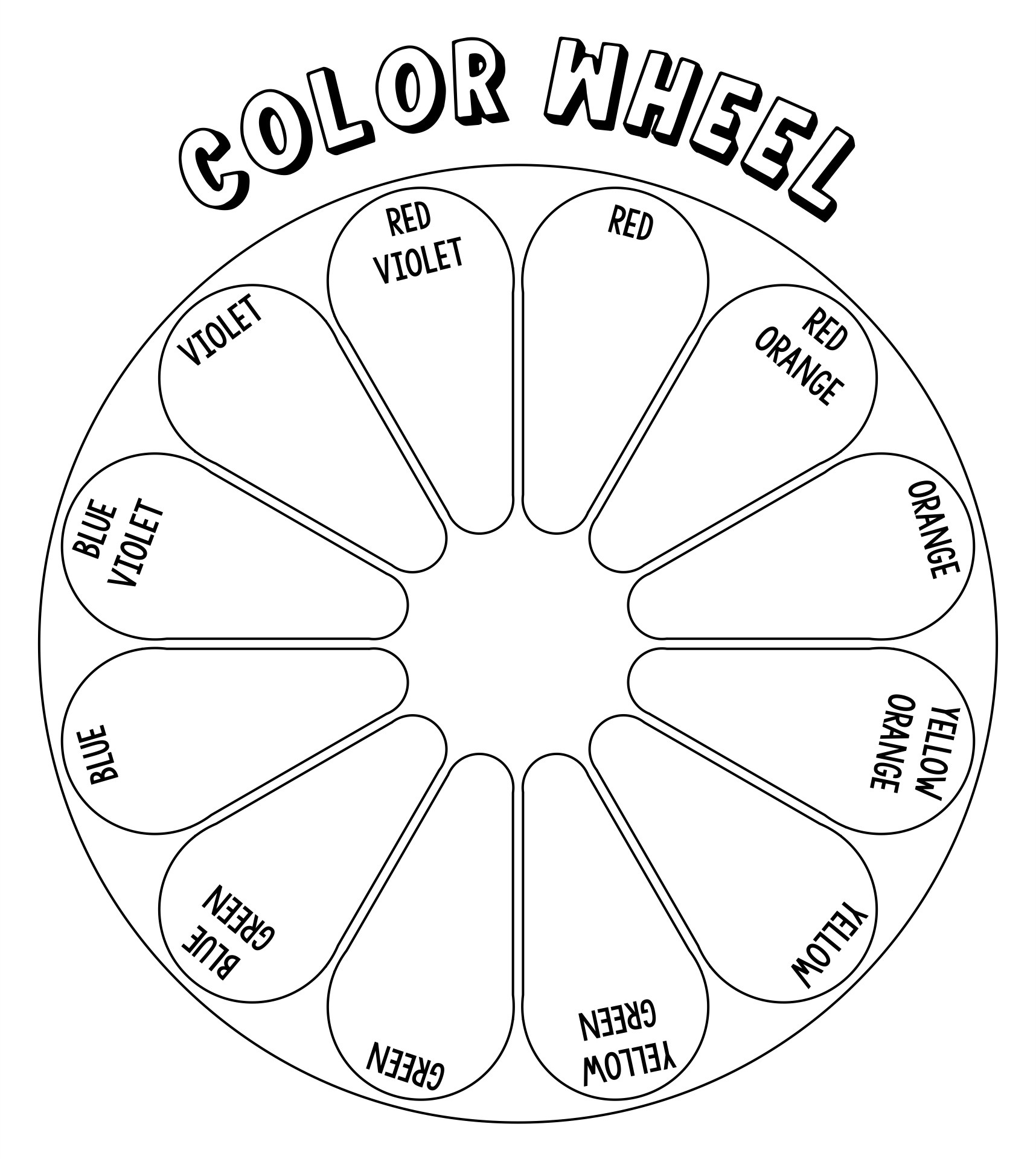 Color Wheel Worksheet Blank 10 Free PDF Printables Printablee