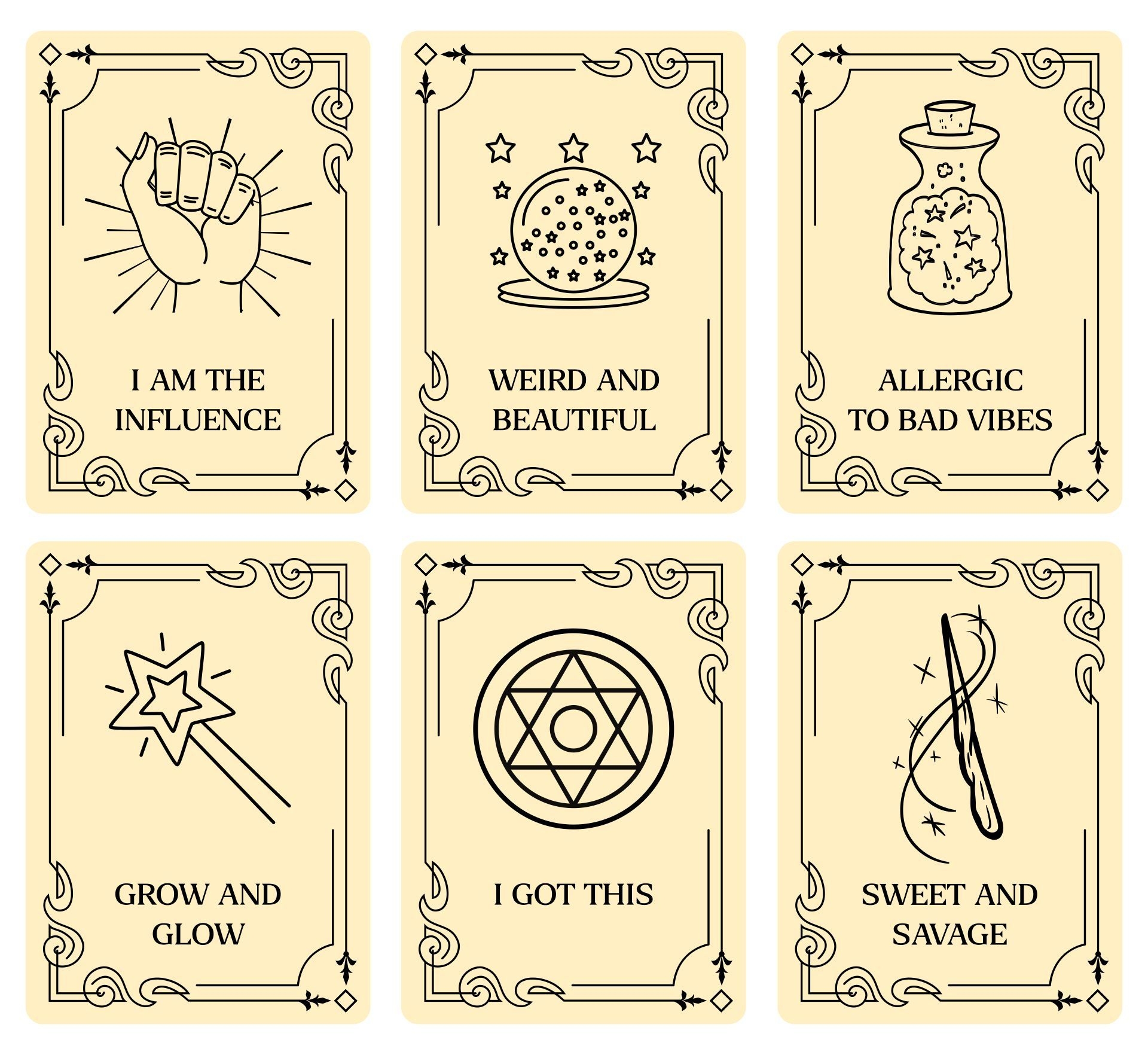 Color Yourself Tarot Cards 10 Free PDF Printables Printablee