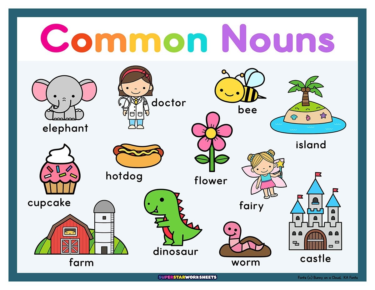 Common Noun Worksheets Superstar Worksheets