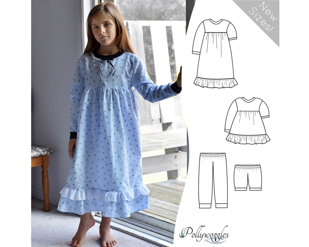 Cotton Flannel Nightgown Pattern Simcoe PDF 2 18Y Etsy