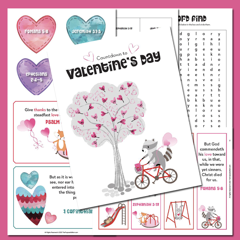 Countdown To Valentine s Day Printable Bible Devotions For Kids The Purposeful Mom