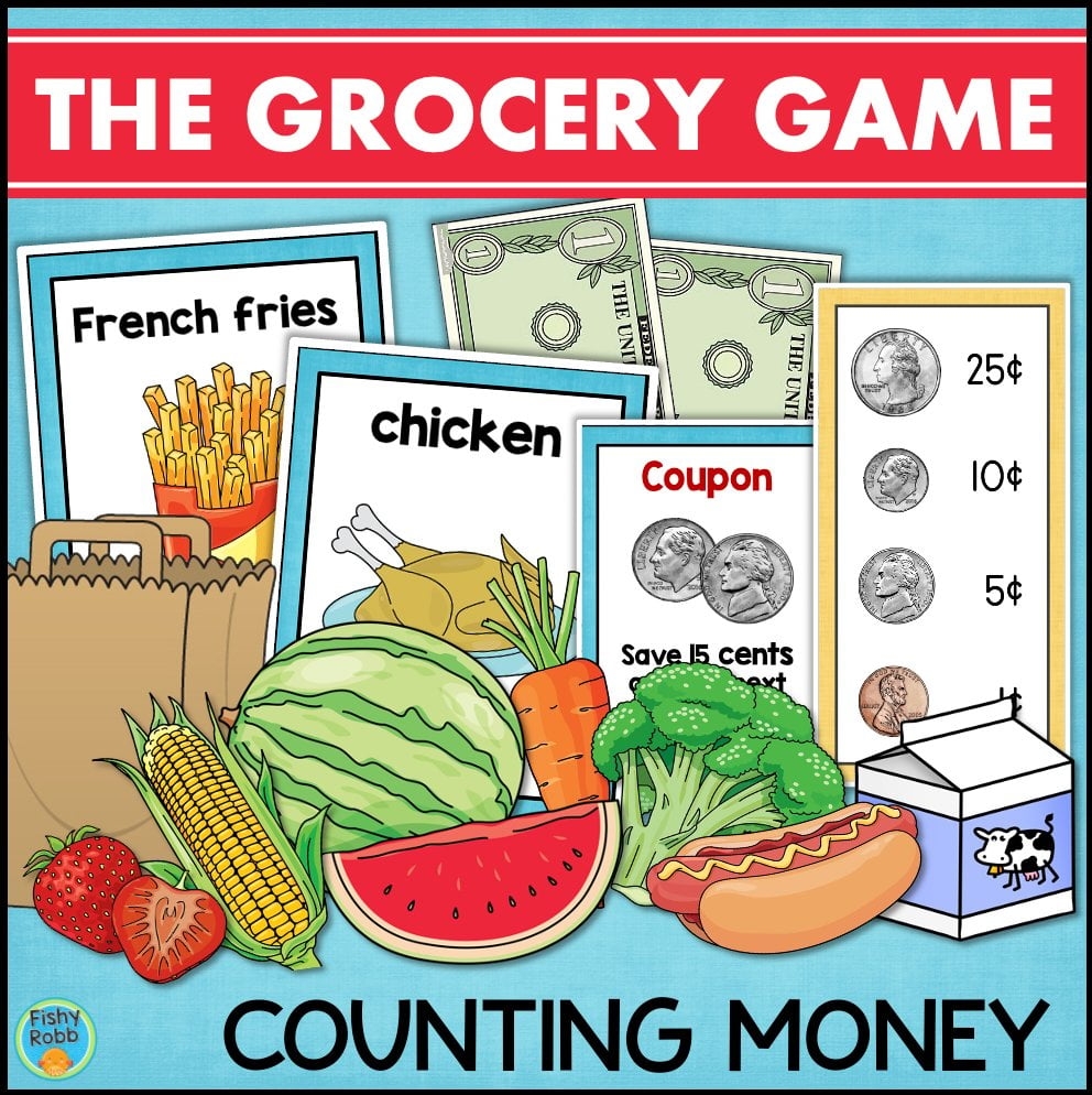 Counting Money Game Grocery Shopping Activity