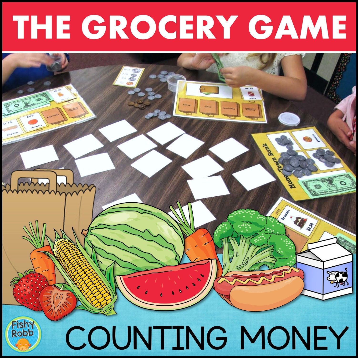 Counting Money Grocery Shopping Game Classroom Or Homeschool Math Life Skills Printable Activity Etsy
