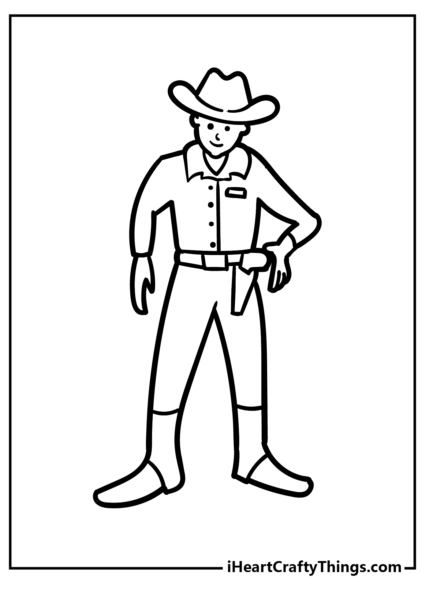Western Coloring Page Free Printable