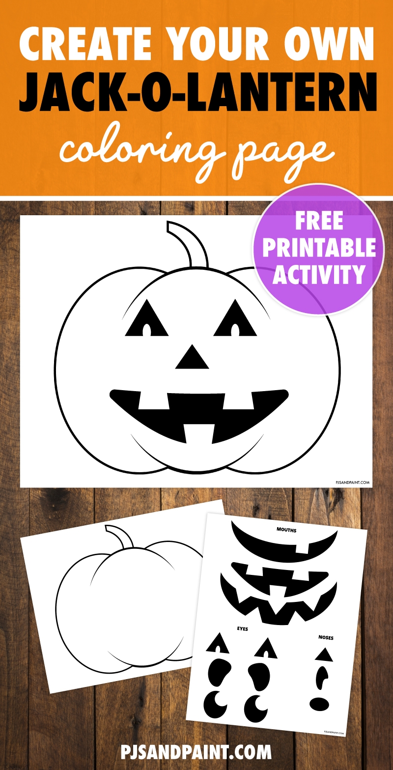 Create Your Own Jack O Lantern Coloring Page Free Halloween Printable