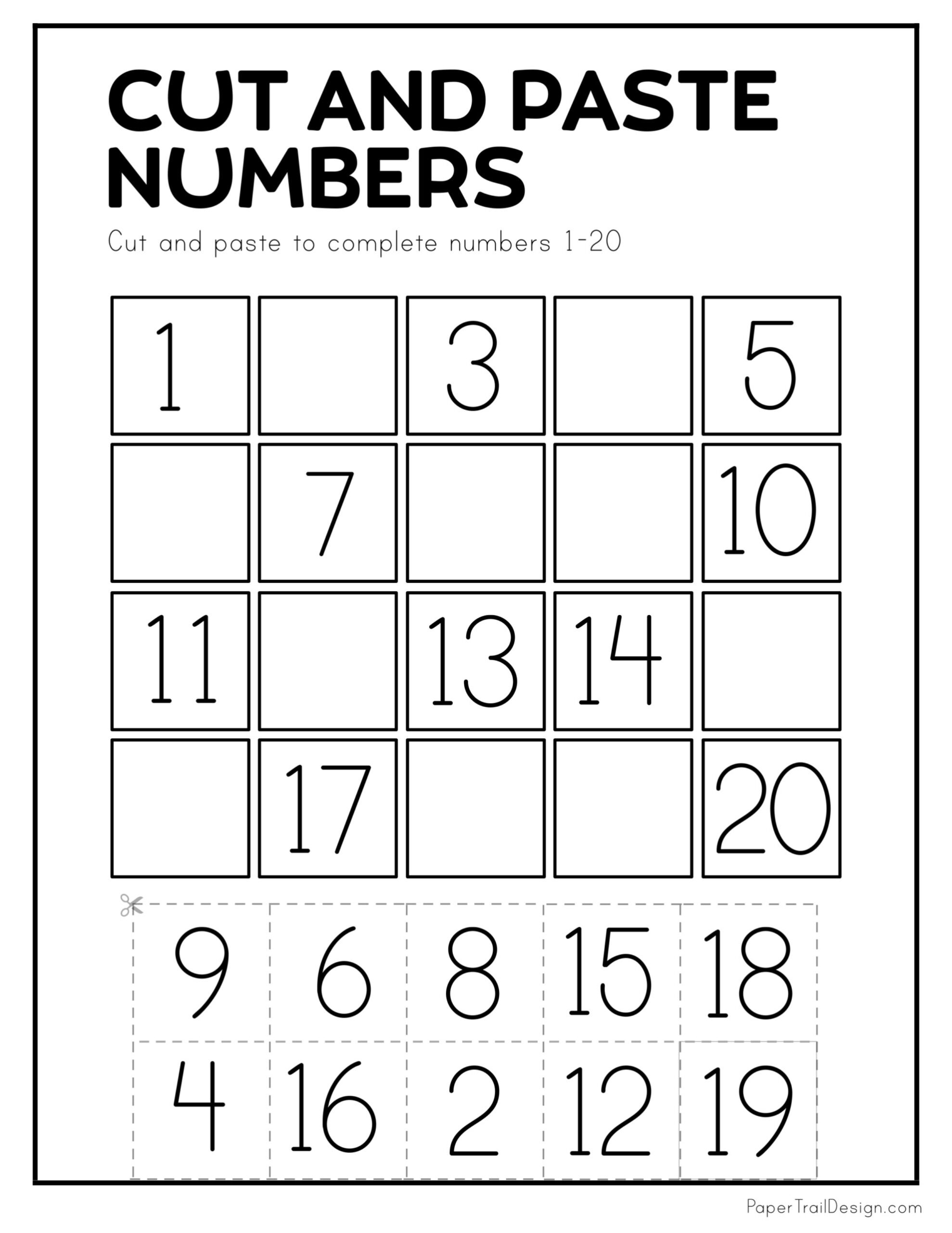 Free Printable Number Cut 8