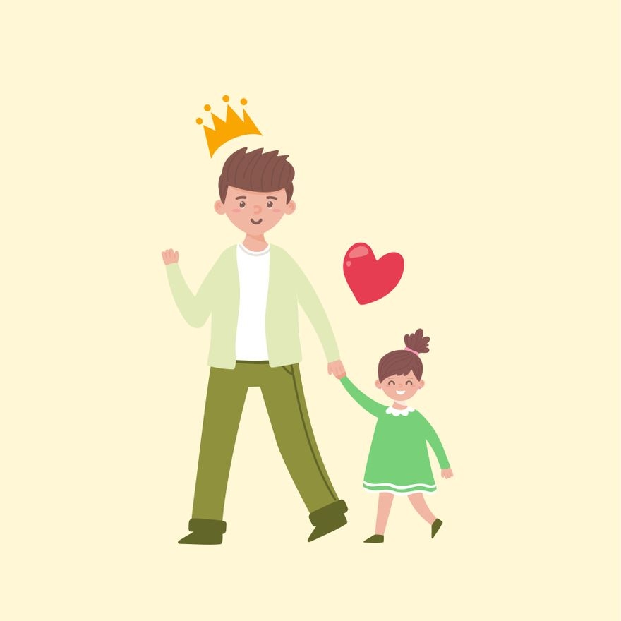 Cute Father s Day Clipart In EPS Illustrator JPG PSD PNG SVG Download Template