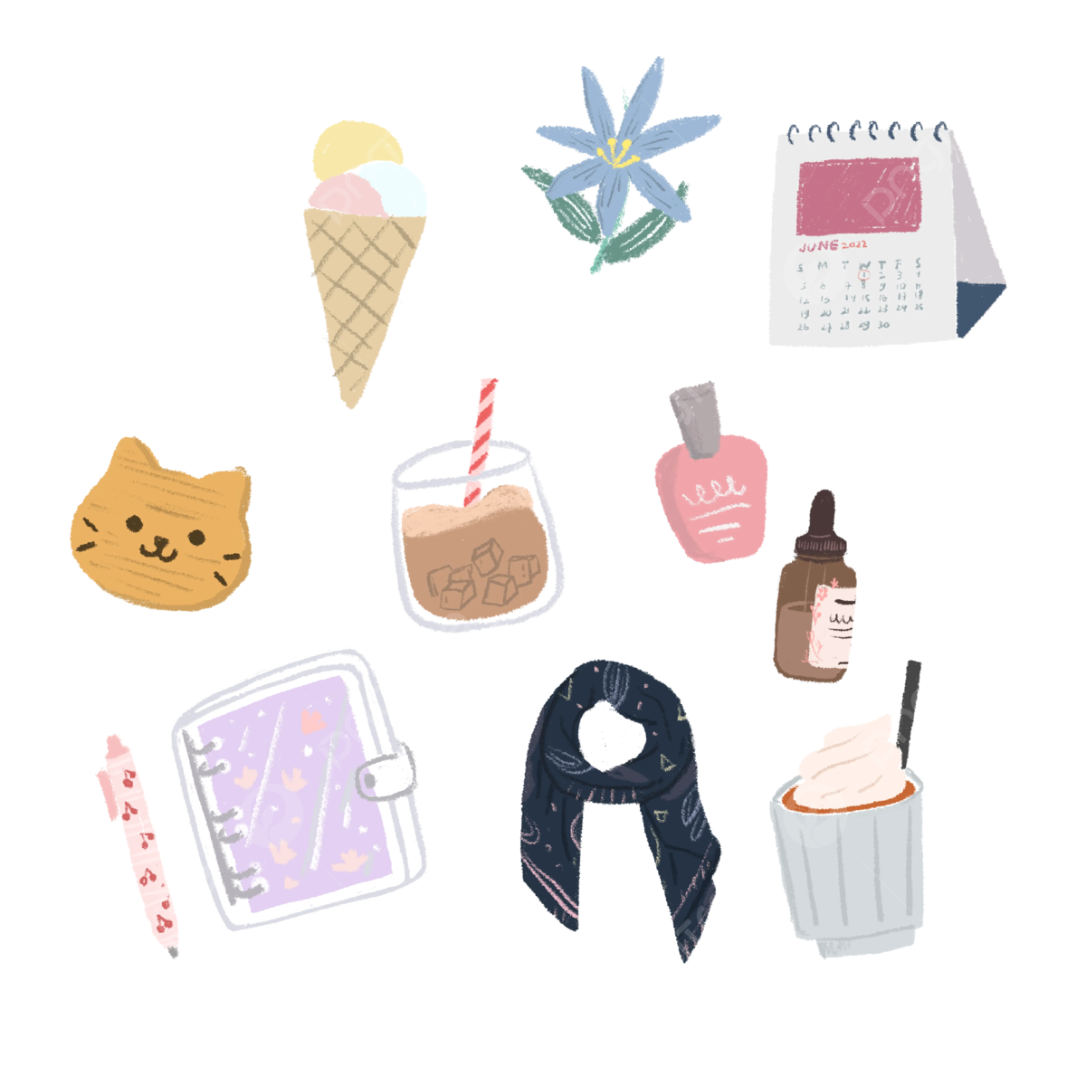 Cute Kawaii Sticker Journal Free Printable Cute Clipart Journal Clipart Sticker Clipart PNG Transparent Clipart Image And PSD File For Free Download