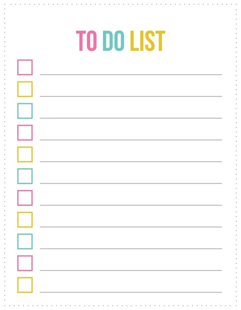 Cute To Do List Template 10 Free PDF Printables Printablee