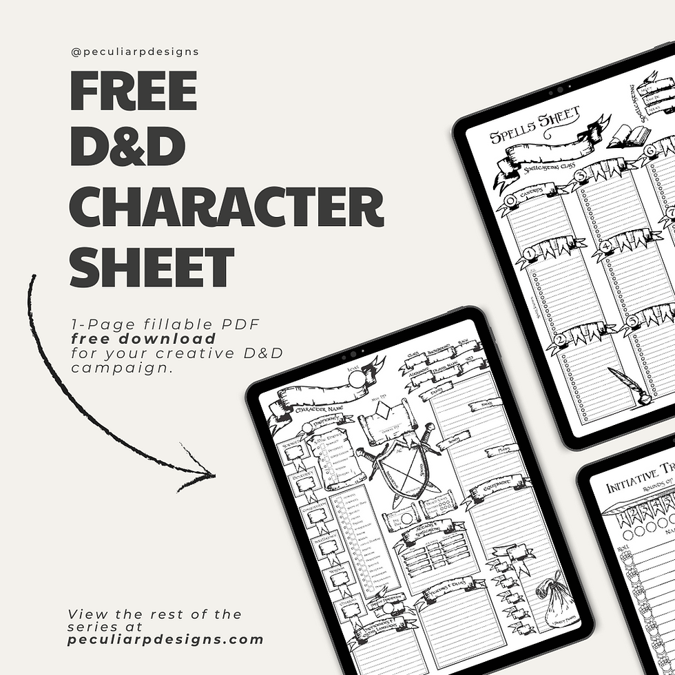 Free D D Printables
