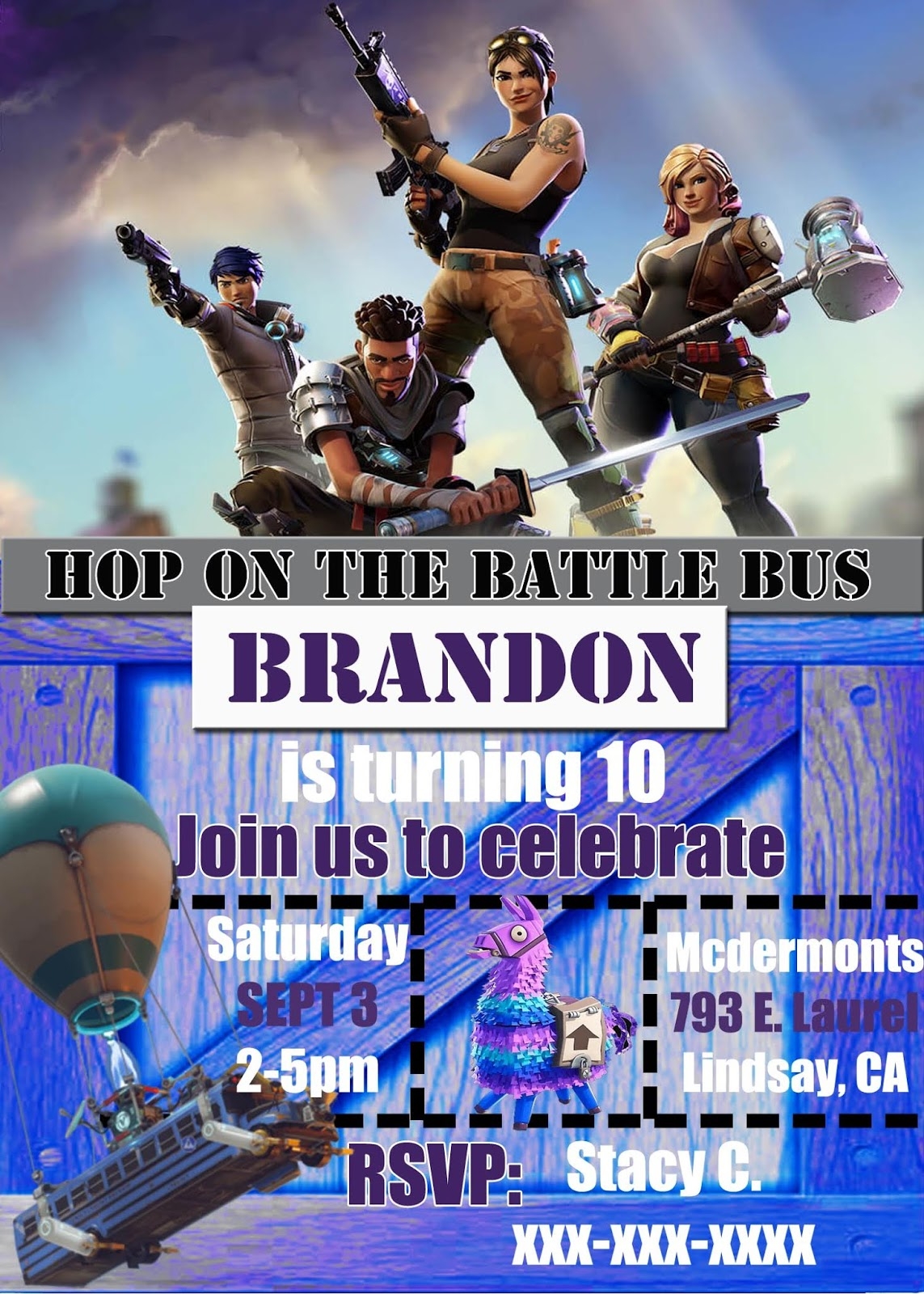Daisy Celebrates Fortnite Birthday Party Printables