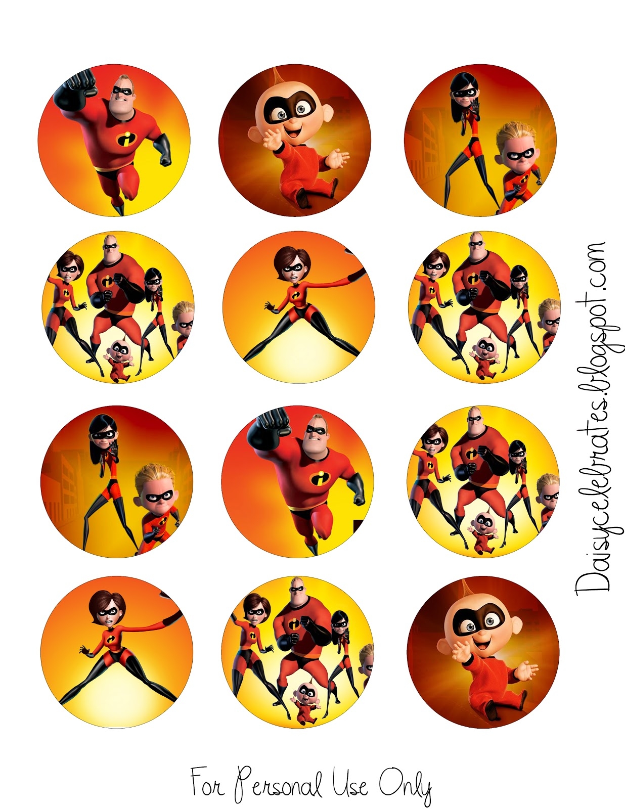 Incredibles Free Printables