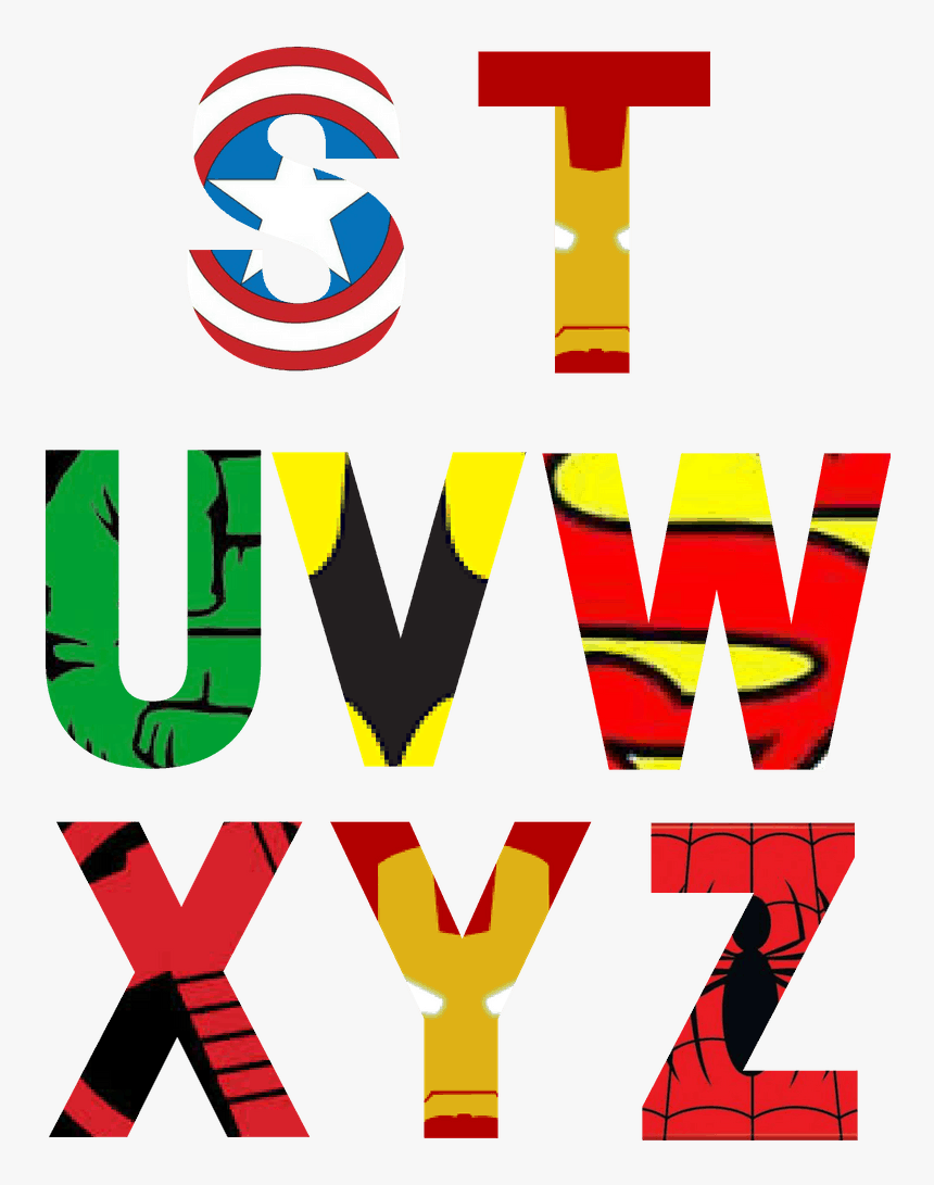 Free Printable Superhero Alphabet Letters