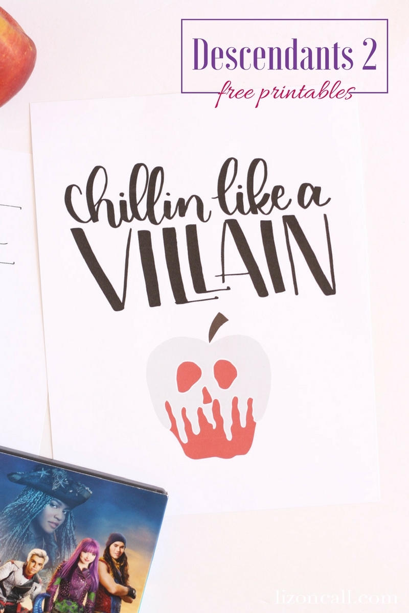 Disney Descendants 2 Free Printables