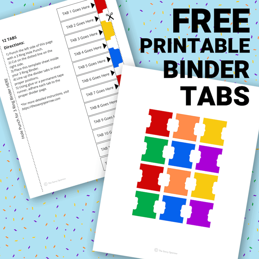 DIY Binder Dividers To Help You Get Organized The Savvy Sparrow
