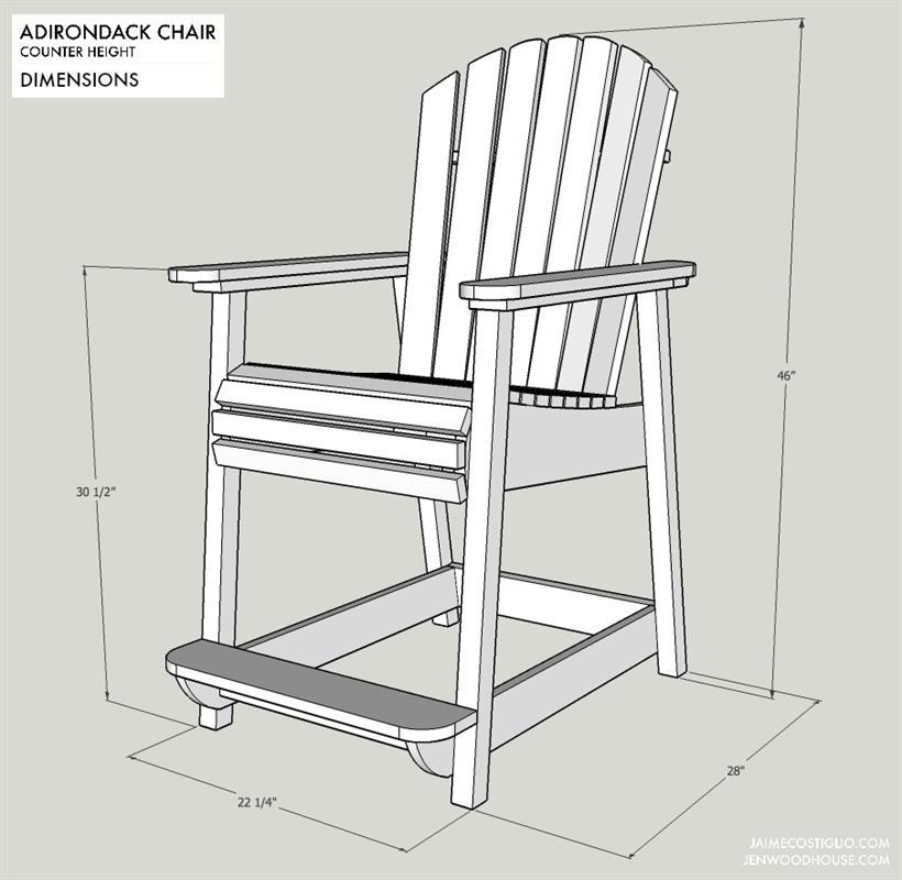 Free Printable Adirondack Chair Plans