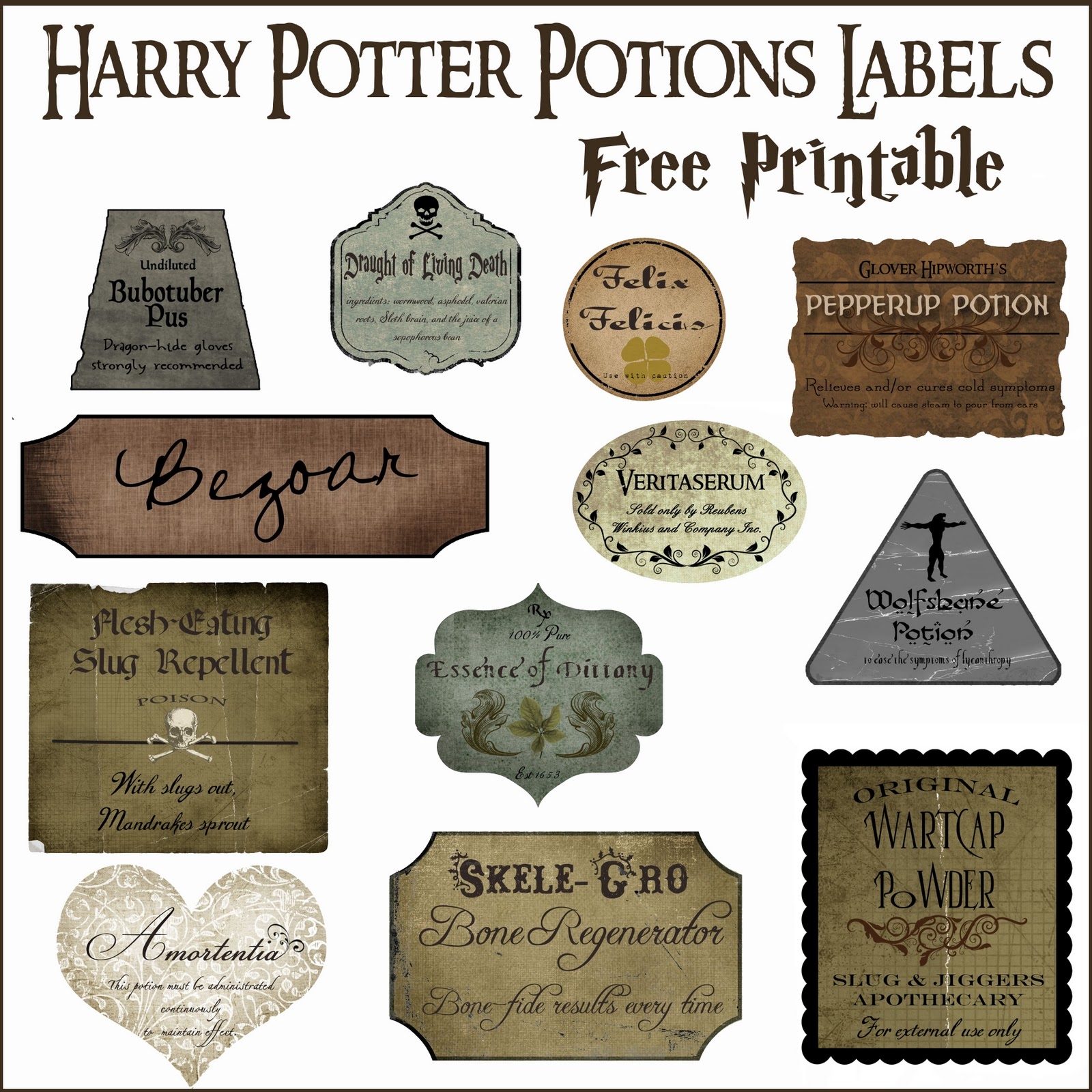 DIY Harry Potter Potion Bottles Over The Big Moon
