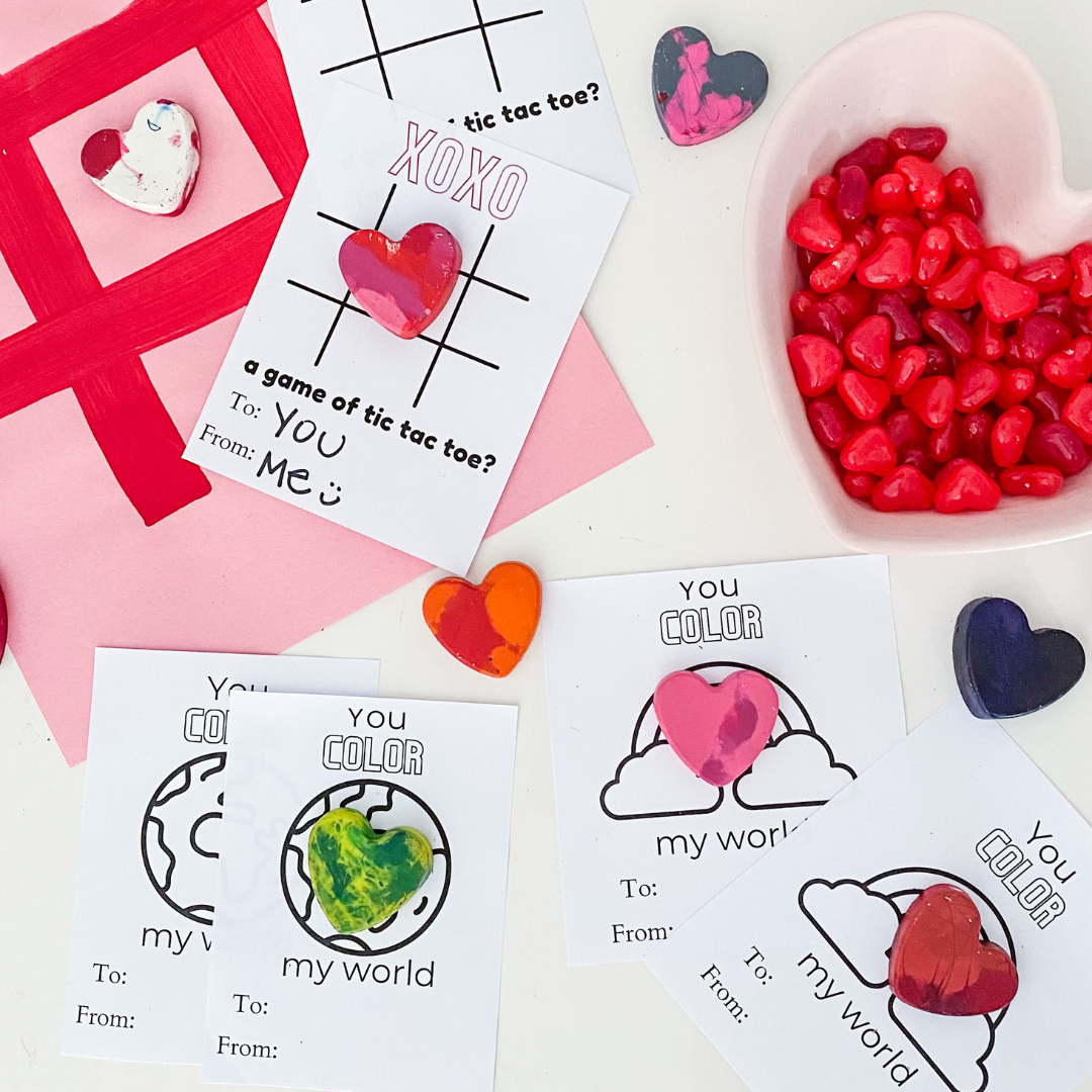 DIY Heart Crayons FREE Printable Valentine s That Millennial Momma