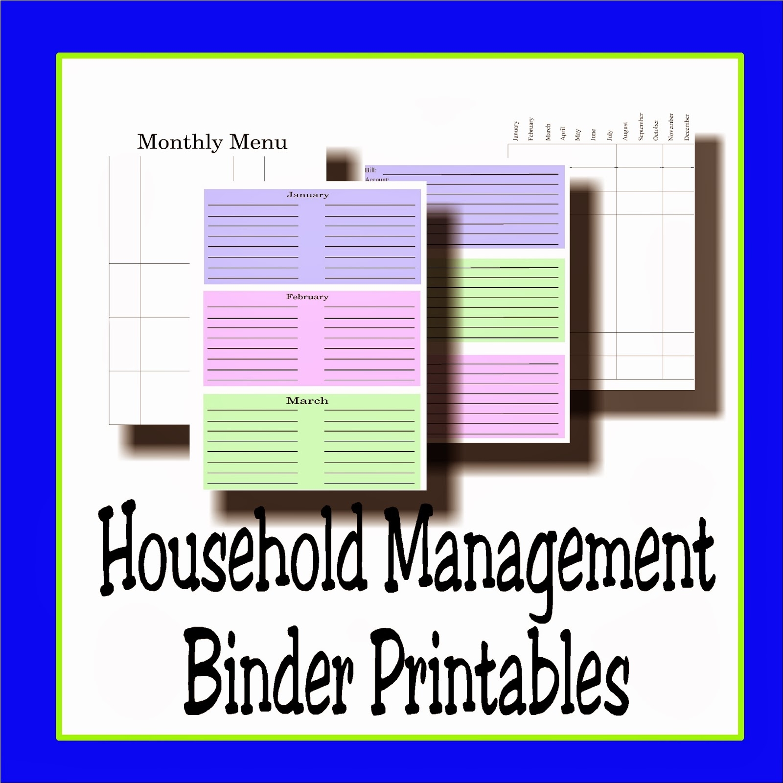 DIY Party Mom Home Management Binder Free Printables