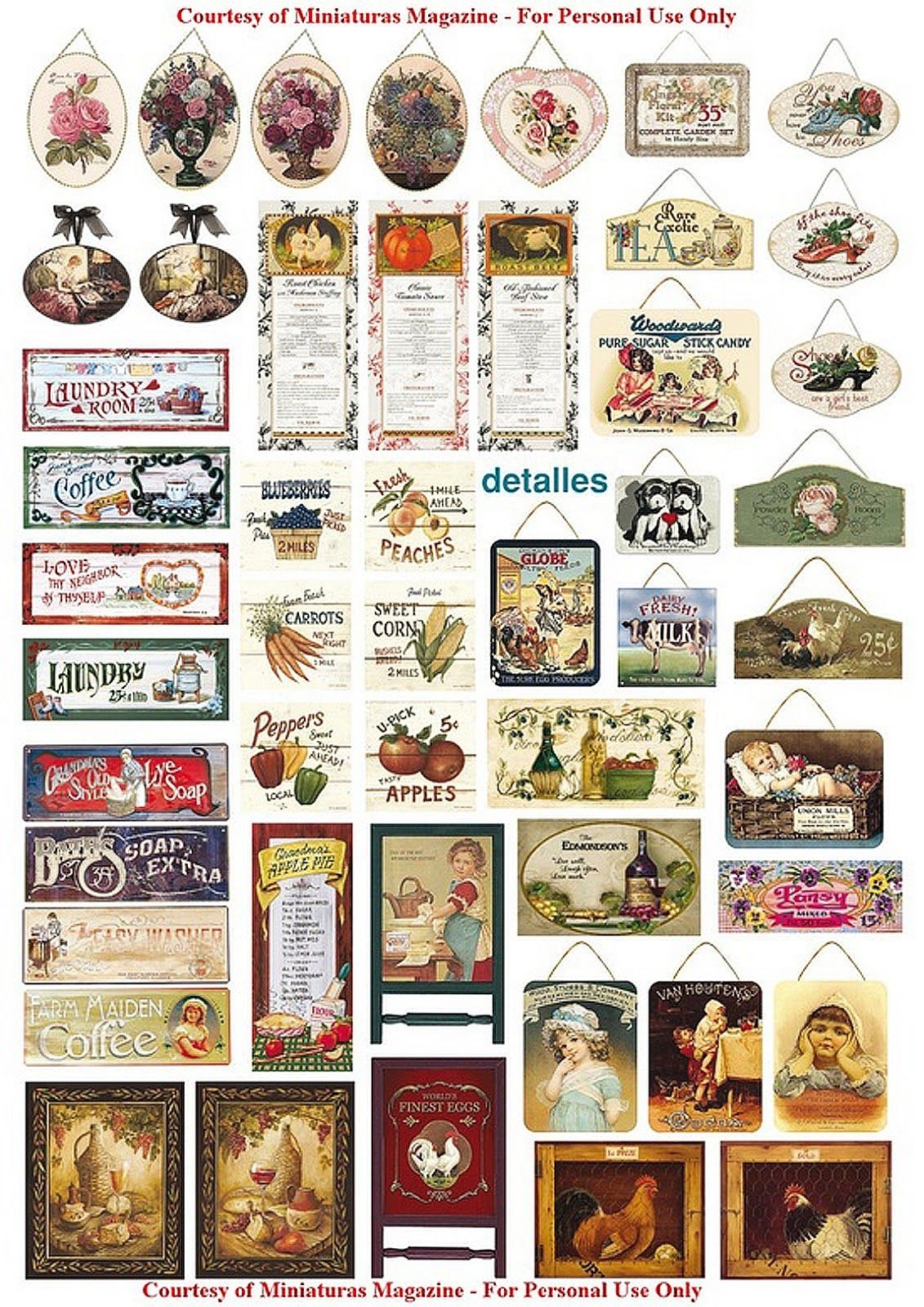 Dollhouse Miniature 12 Free PDF Printables Printablee