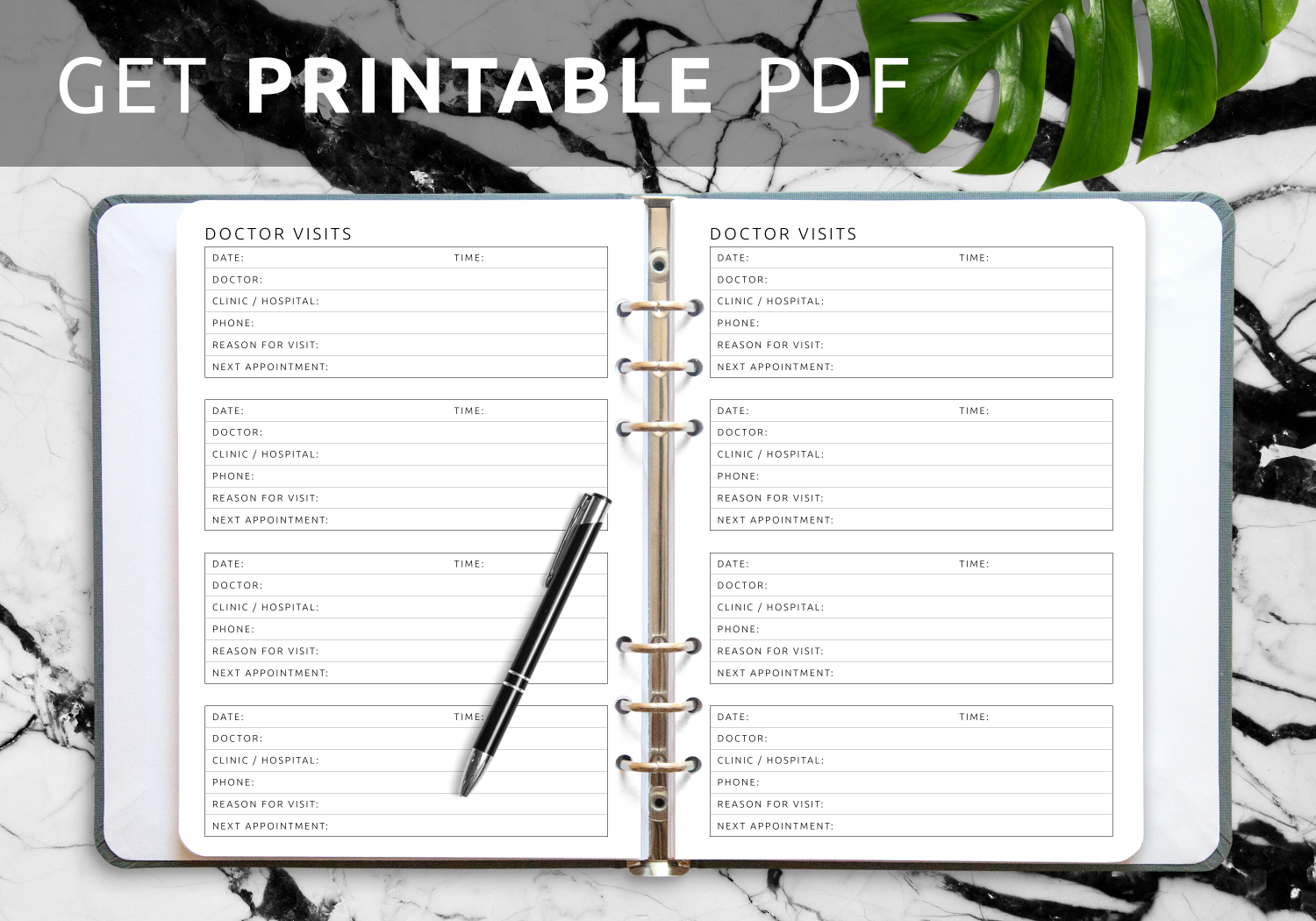 Free Printable Doctors Visits