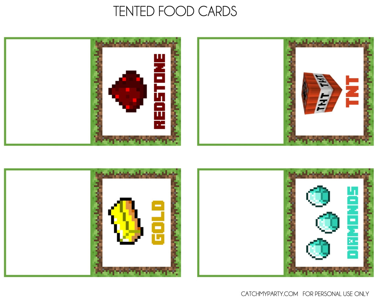Download These Awesome FREE Minecraft Party Printables Catch My Party