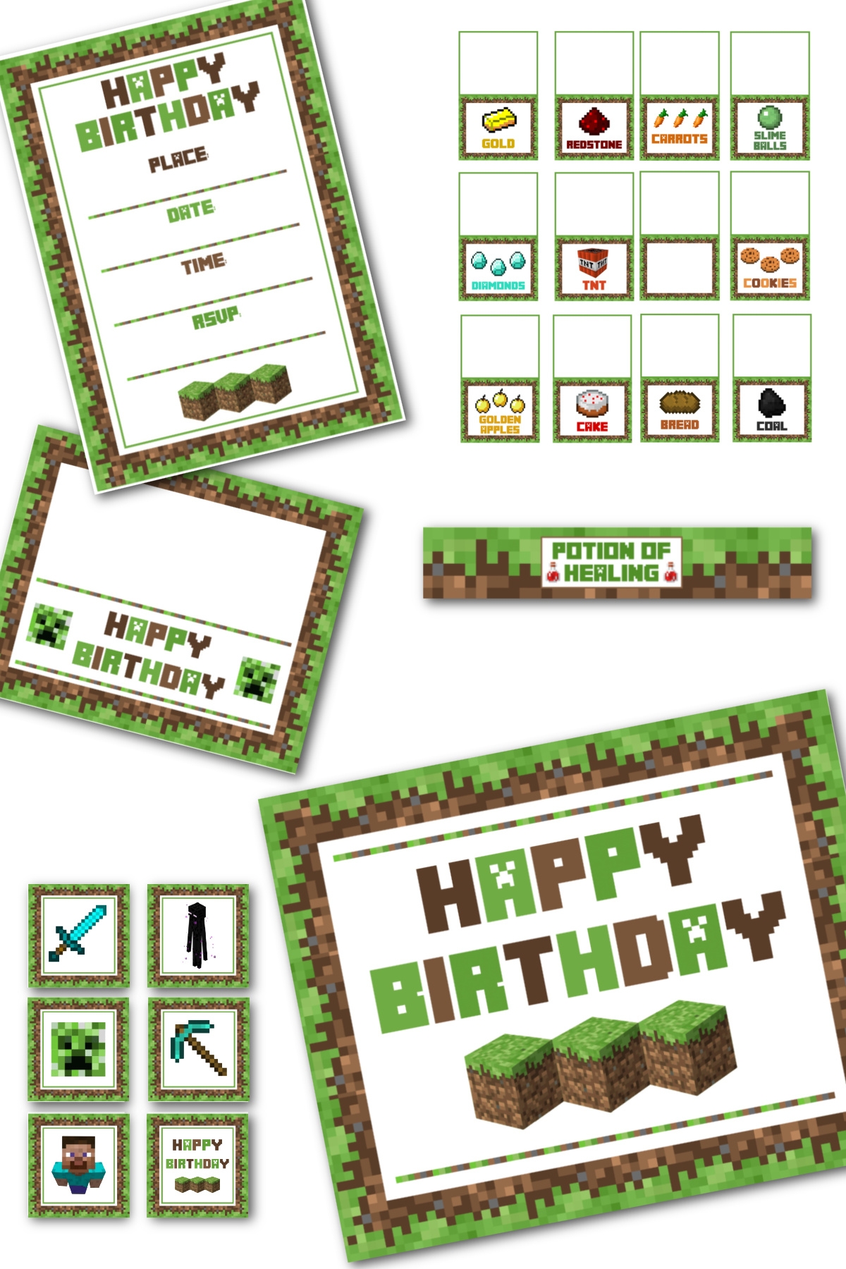Minecraft Party Printables Free