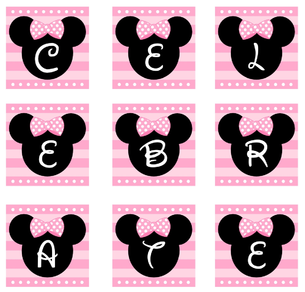 Free Printable Minnie Mouse Letters
