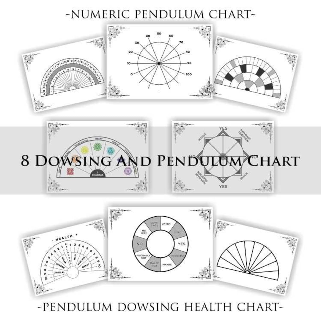Dowsing Pdf Printable And Pendulum Chart Digital Download Etsy