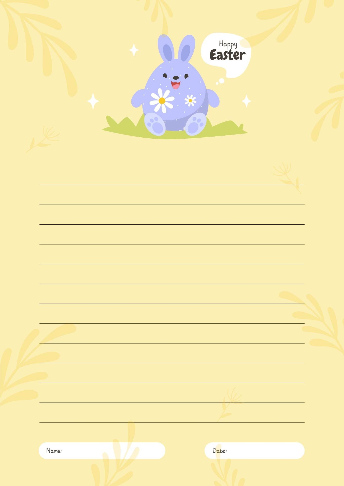 Easter Stationery 6 Free PDF Printables Printablee