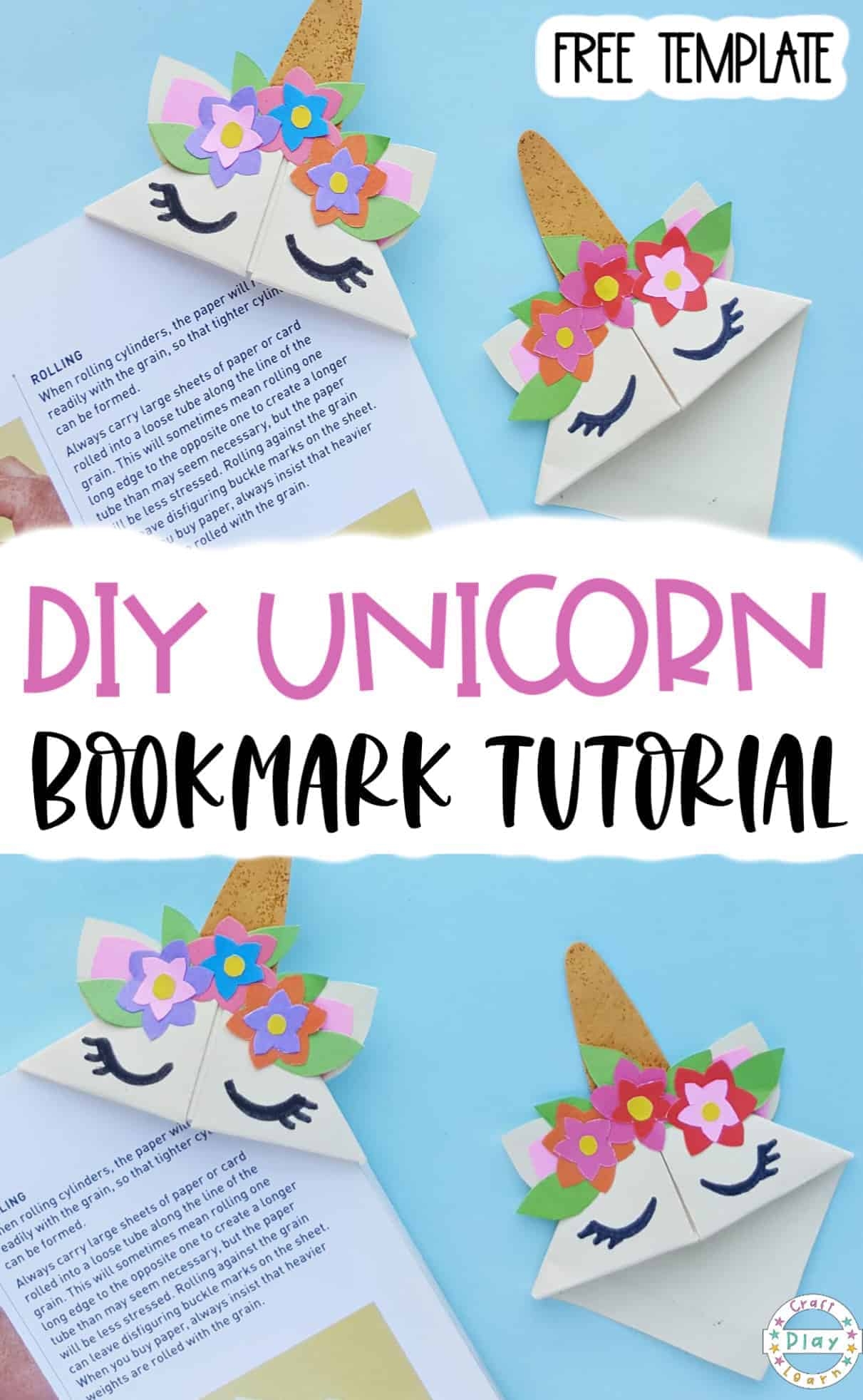 Easy DIY Unicorn Bookmark Craft For Kids Craft Play Learn
