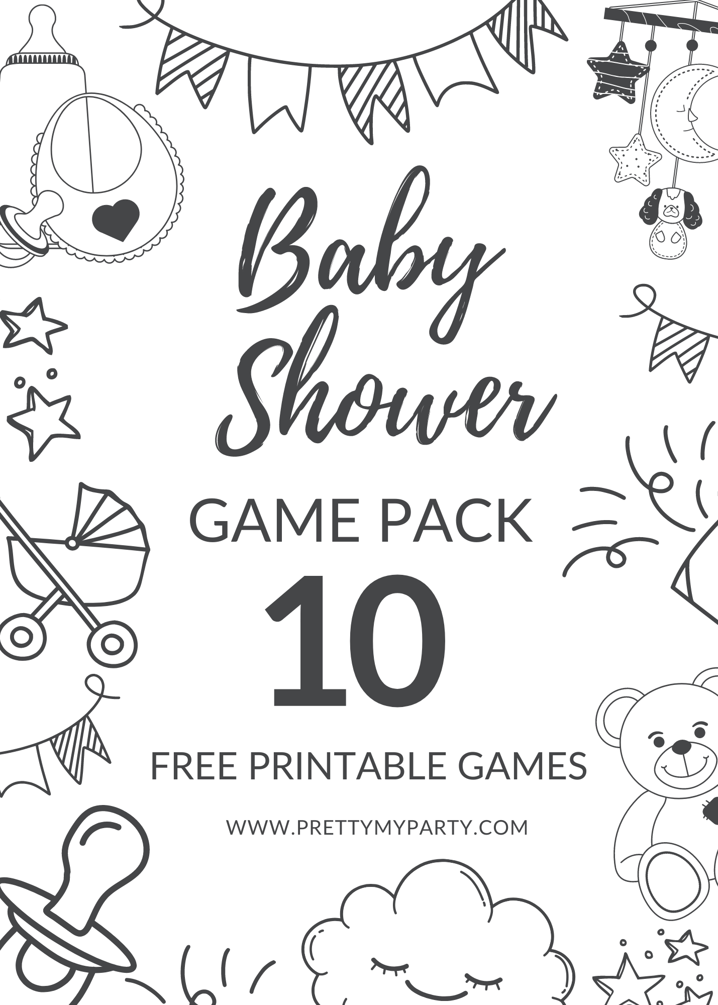 Easy To Play And Free Printable Baby Shower Games Pretty My Party