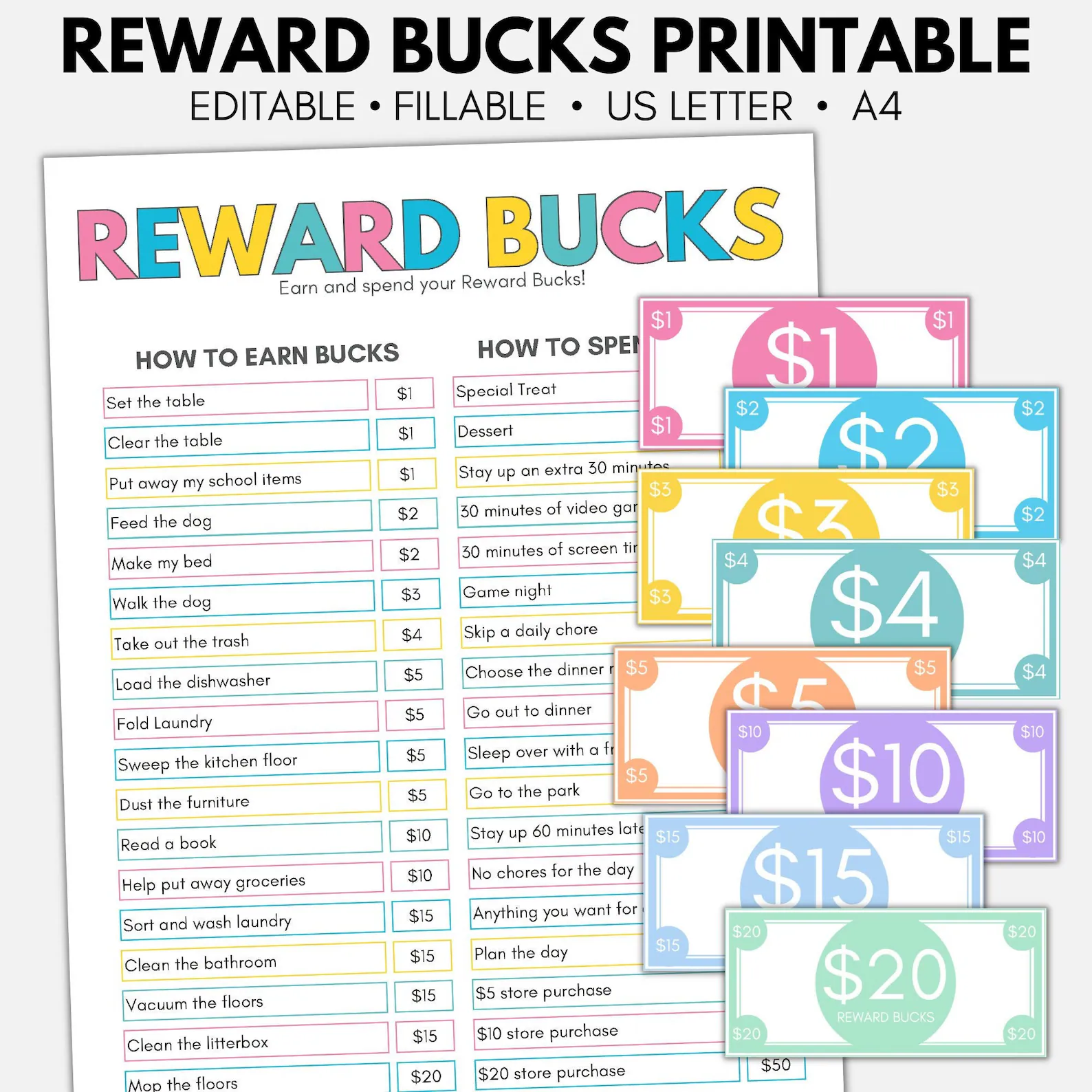 Free Printable Mom Bucks
