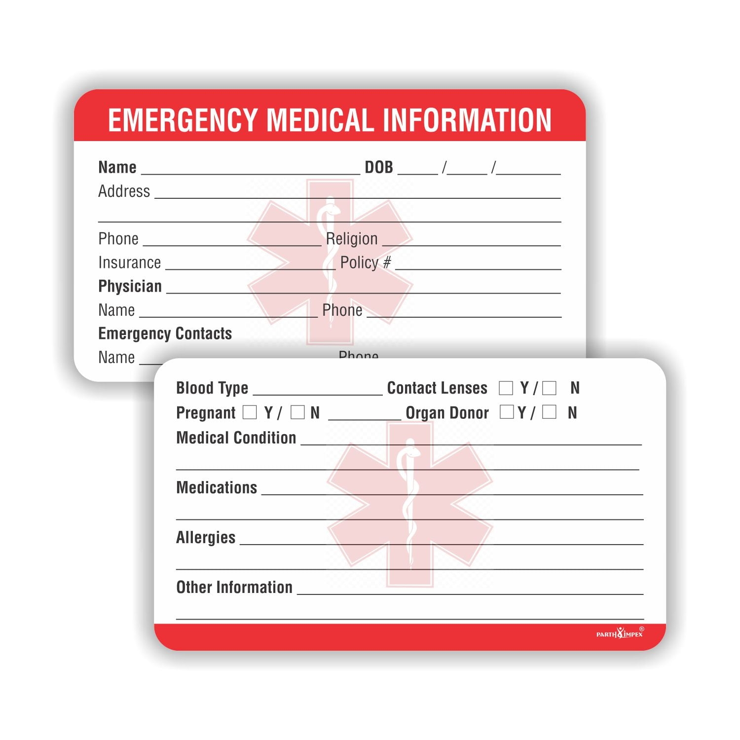 Free Printable Medical Id Card