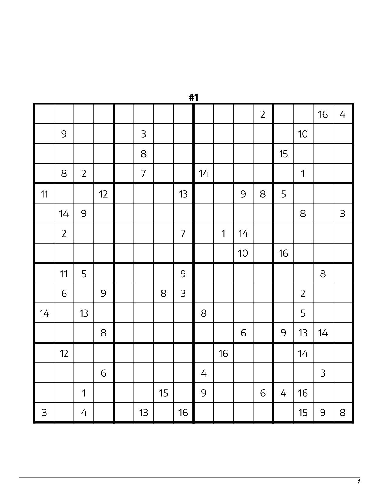 Extremely Hard Sudoku 16x16 Printable PDF 200 Sudoku Variation Puzzles For Adults With Answers Instant Download Etsy