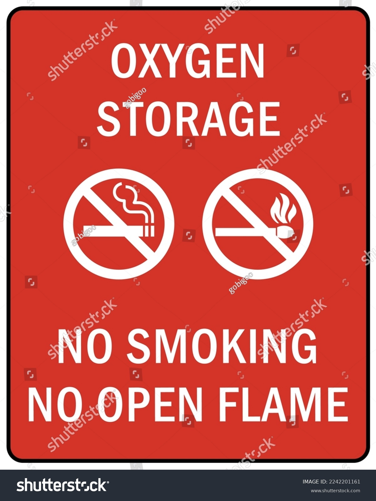 Fire Hazard Flammable Material Oxygen Sign Stock Vector Royalty Free 2242201161 Shutterstock