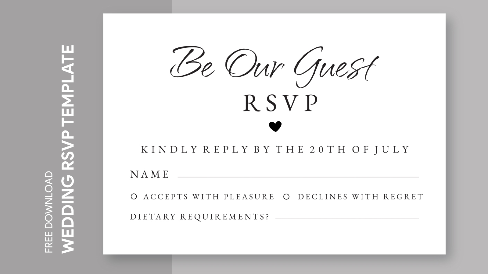 Formal Wedding RSVP Free Google Docs Template Gdoc io