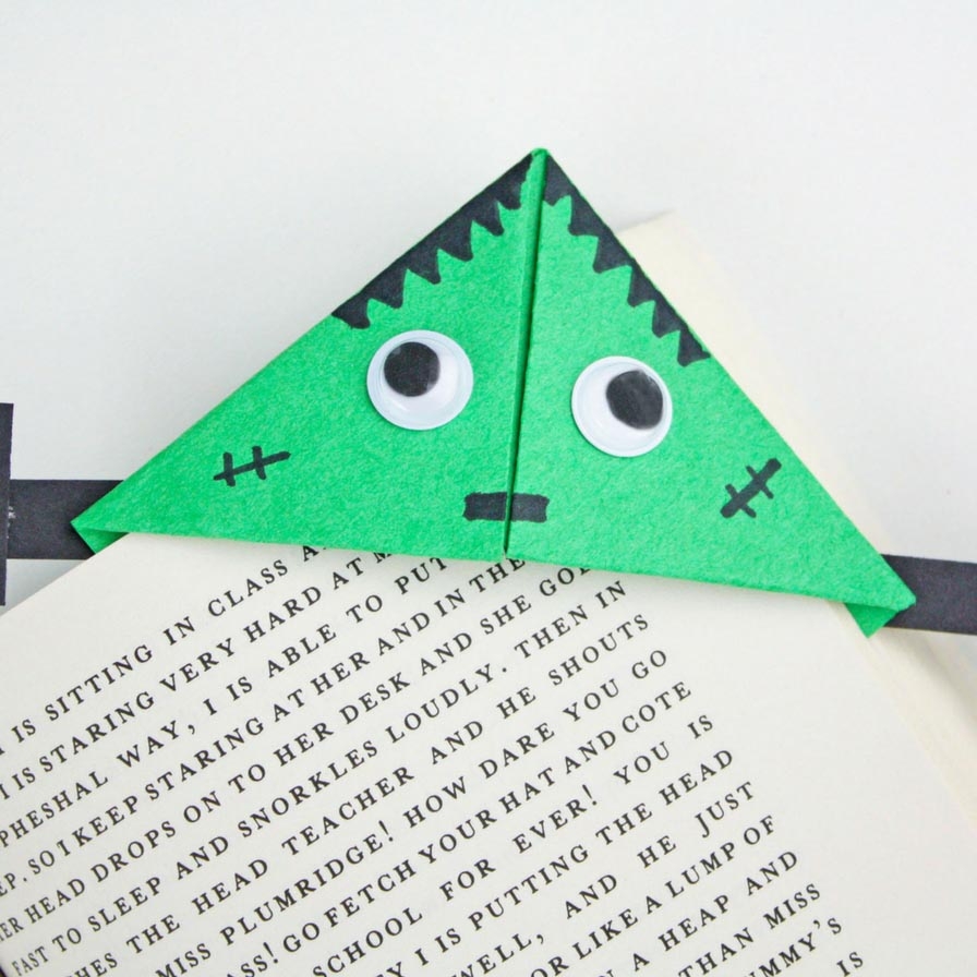 Frankenstein Bookmark Craft Fun365