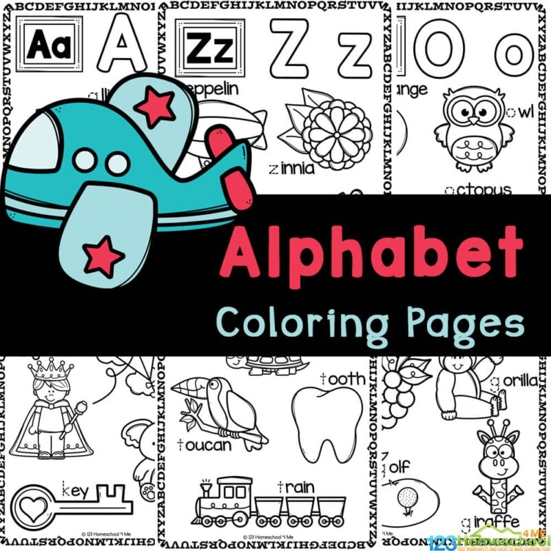 FREE Alphabet Letter Coloring Pages