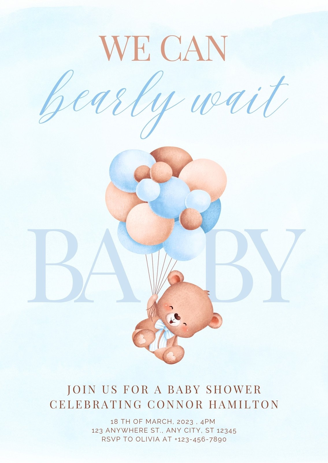 Free And Customizable Baby Shower Templates