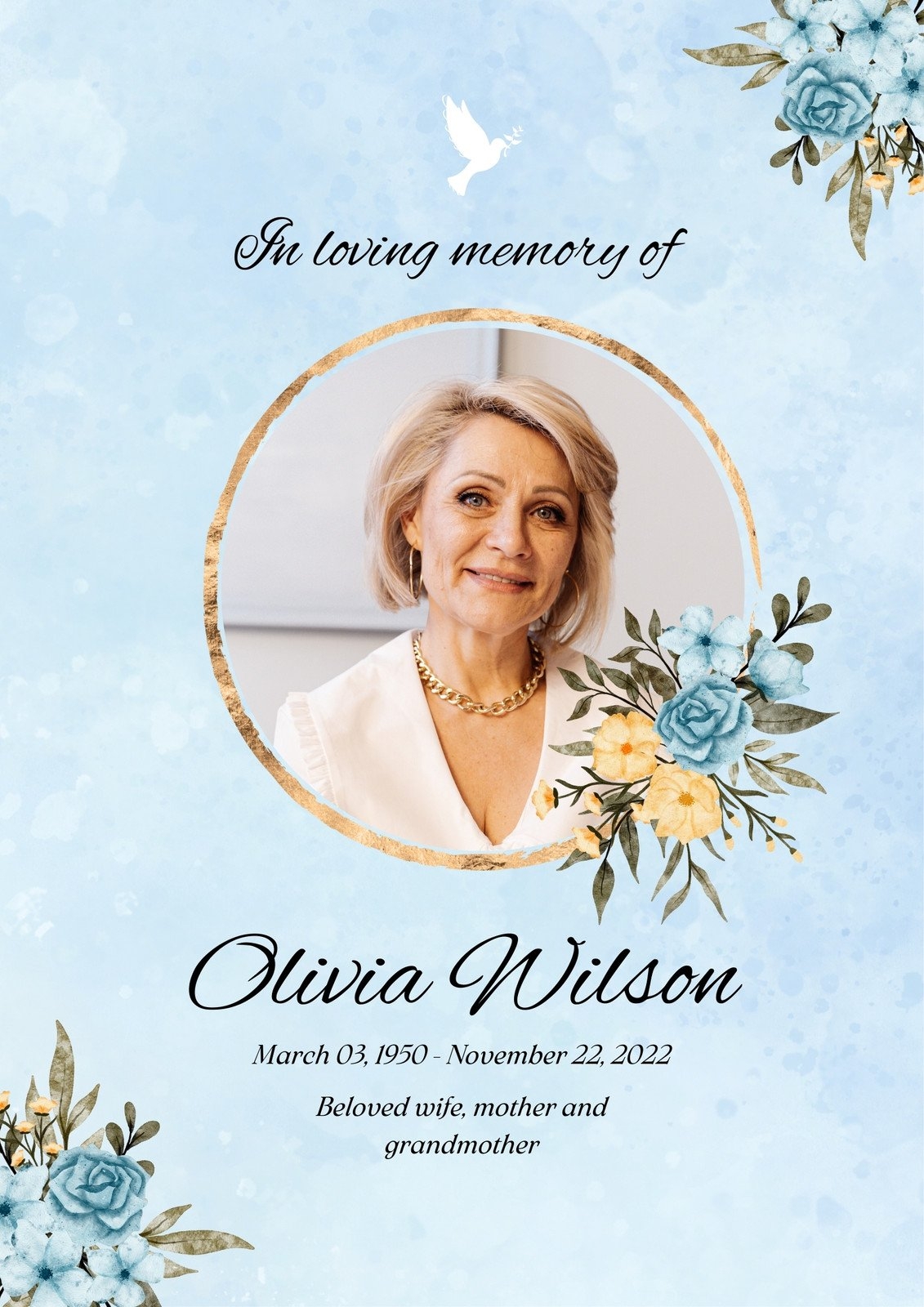 Funeral Templates Free Printable