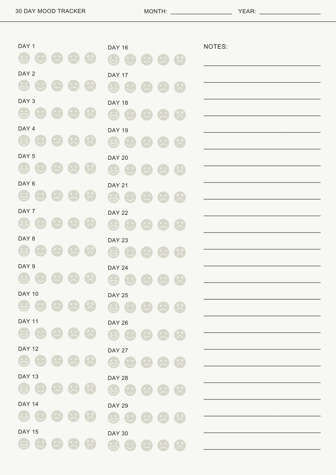 Free And Customizable Mood Templates