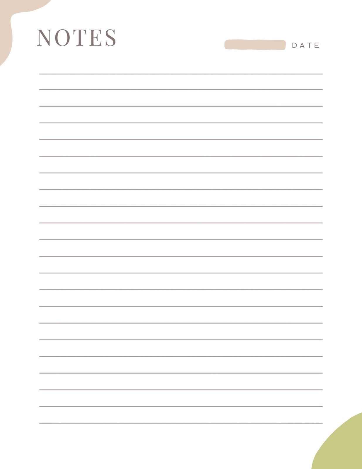 Free And Customizable Notes Templates
