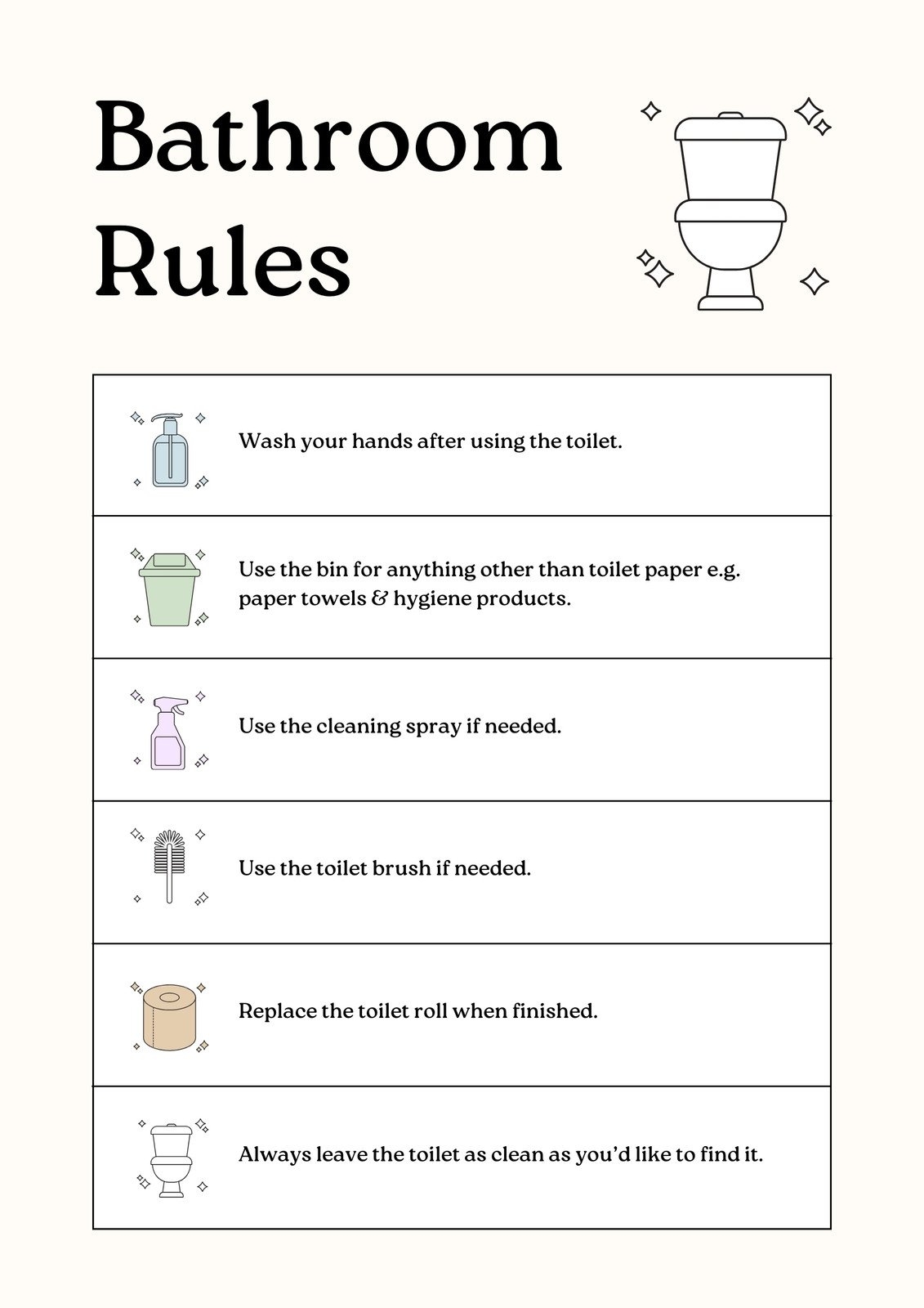 Free And Printable Bathroom Poster Templates Canva