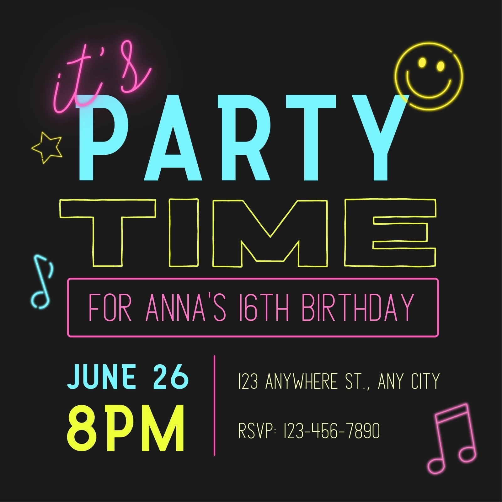 Free And Printable Birthday Invitation Templates Canva Worksheets Library