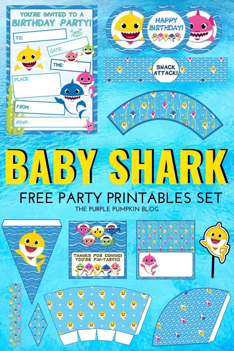 Free Baby Shark Party Printables Baby Shark Printables