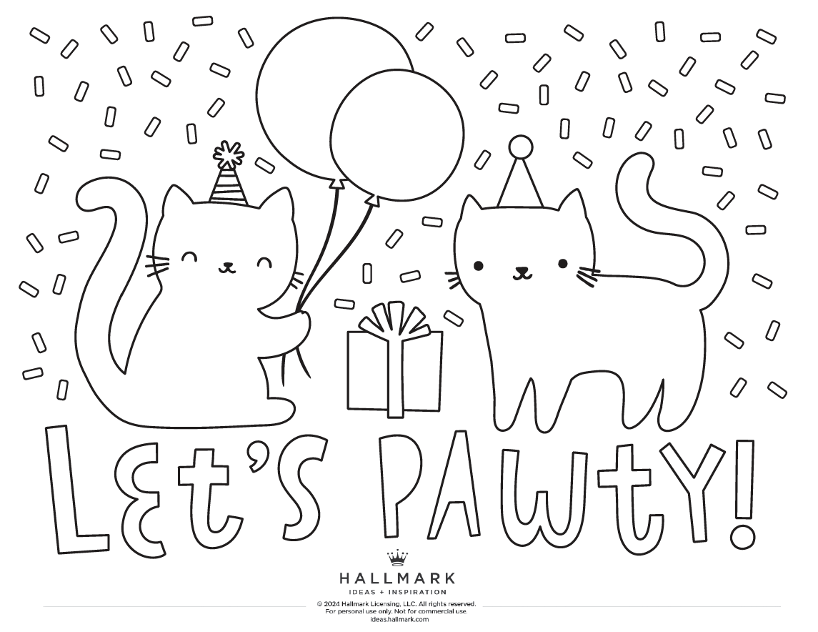 Free Birthday Coloring Pages To Add More Fun To The Celebration Hallmark Ideas Inspiration